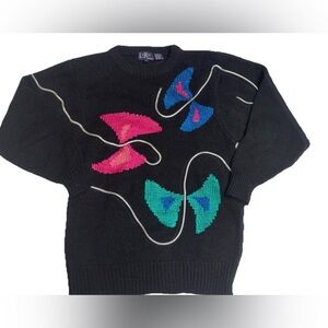 Vintage LeRoy Knitwear Abstract Geometric Sweater SZ L
